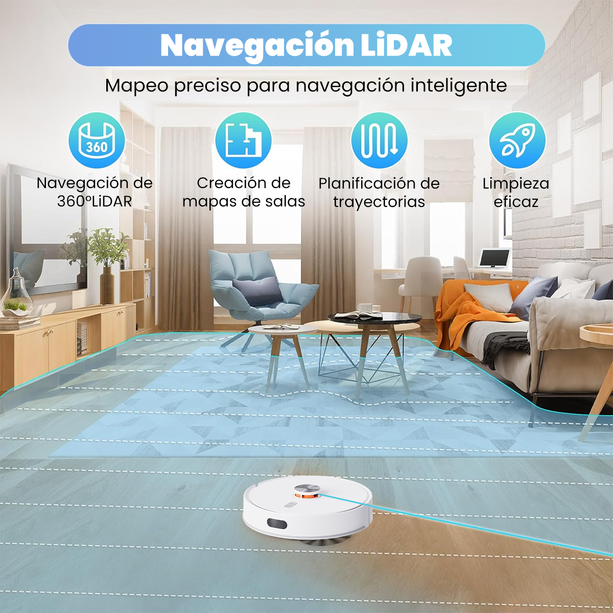 Robot de barrido inteligente, electrodoméstico inteligente autocargable Lydsto R1 Edge 110V/220V